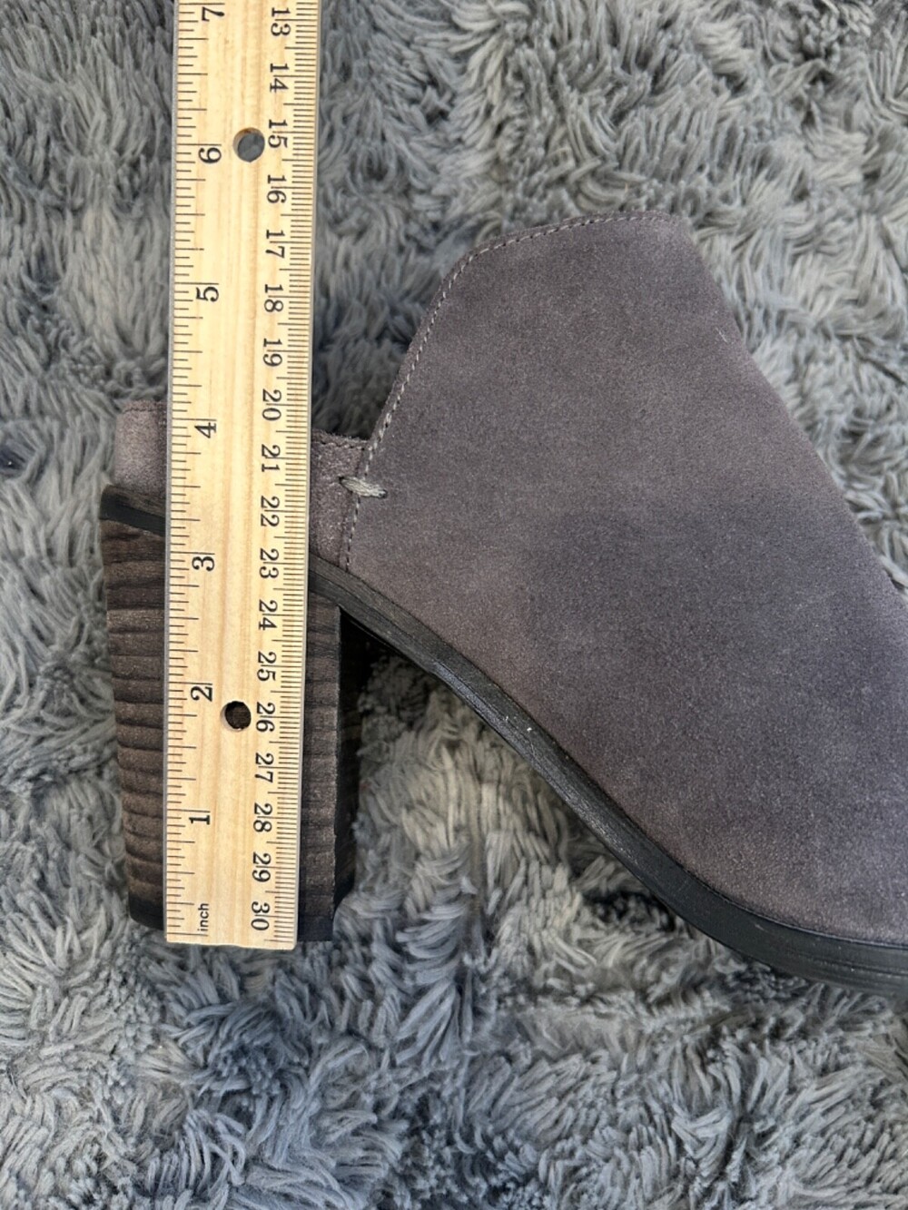 Dolce Vita Selene Women Sz. 9M Grey Slide On Mule/Bootie Heels Boots - Picture 11 of 14